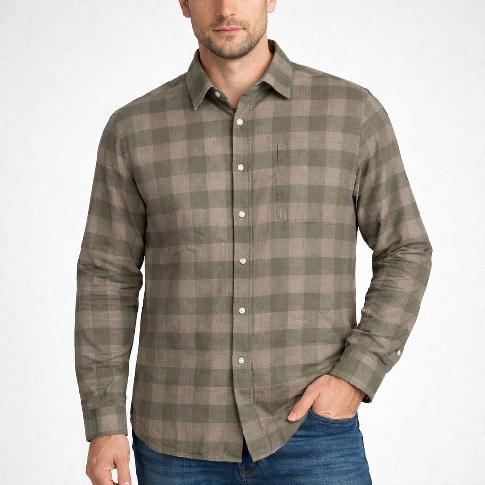 Men's Daniel Cremieux Button Up Shirt Long Sleeves Plaid Size XL Slim Fit NWT